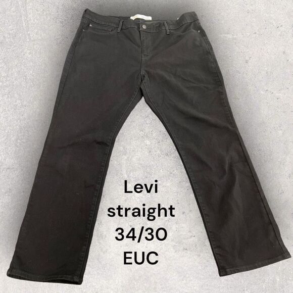 Levi straight leg jeans 34/30 EUC - Picture 1 of 5
